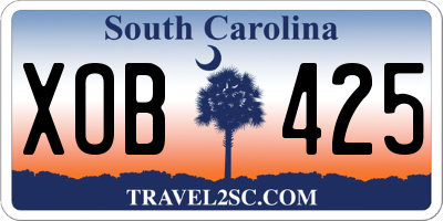 SC license plate XOB425
