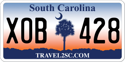 SC license plate XOB428