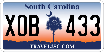 SC license plate XOB433