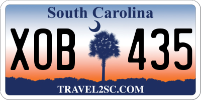 SC license plate XOB435