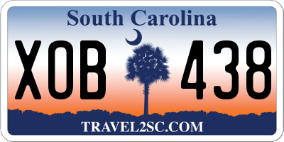 SC license plate XOB438