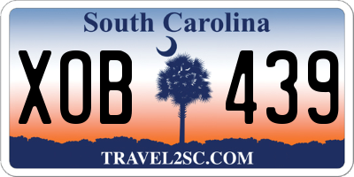 SC license plate XOB439