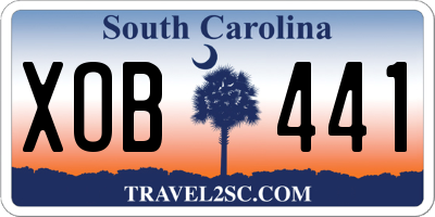 SC license plate XOB441