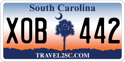 SC license plate XOB442