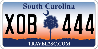 SC license plate XOB444