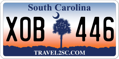 SC license plate XOB446