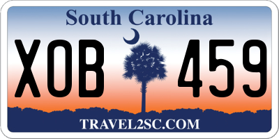 SC license plate XOB459