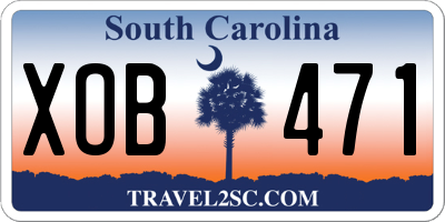 SC license plate XOB471