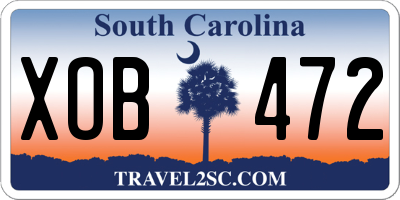 SC license plate XOB472