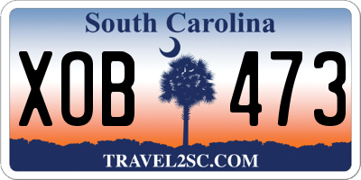 SC license plate XOB473