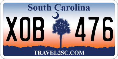 SC license plate XOB476
