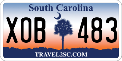 SC license plate XOB483