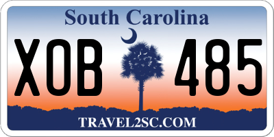 SC license plate XOB485