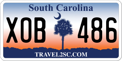 SC license plate XOB486