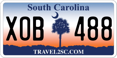 SC license plate XOB488