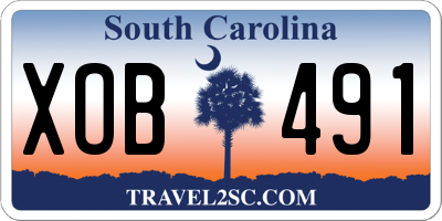 SC license plate XOB491