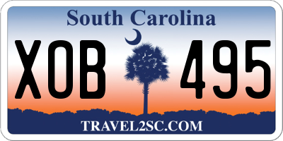 SC license plate XOB495