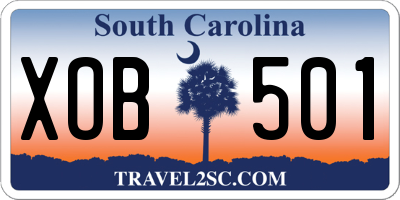 SC license plate XOB501