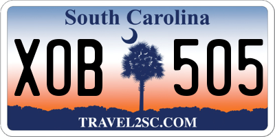 SC license plate XOB505
