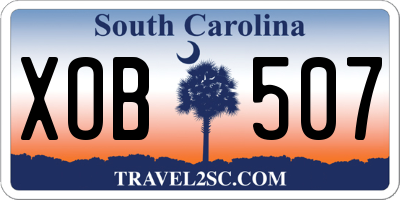 SC license plate XOB507