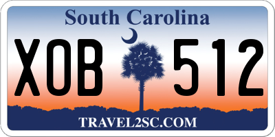 SC license plate XOB512