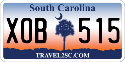 SC license plate XOB515
