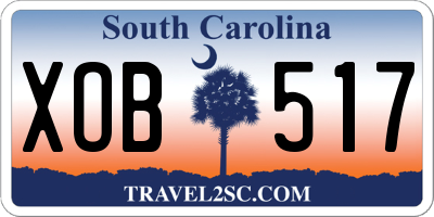 SC license plate XOB517