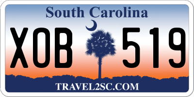 SC license plate XOB519