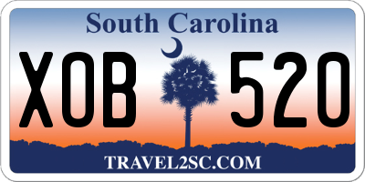 SC license plate XOB520