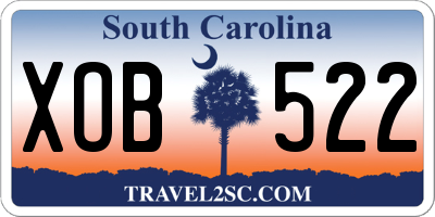SC license plate XOB522