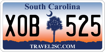 SC license plate XOB525