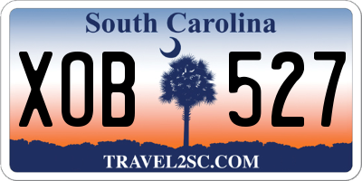 SC license plate XOB527