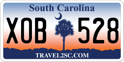 SC license plate XOB528