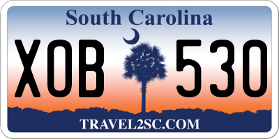 SC license plate XOB530