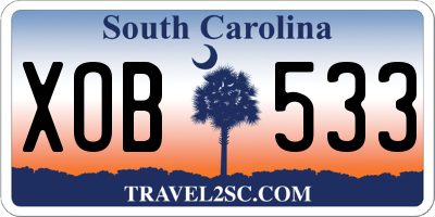 SC license plate XOB533