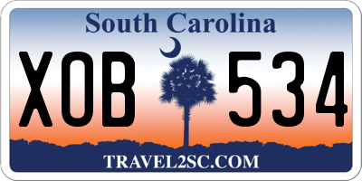 SC license plate XOB534