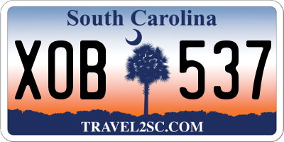 SC license plate XOB537