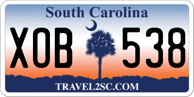 SC license plate XOB538