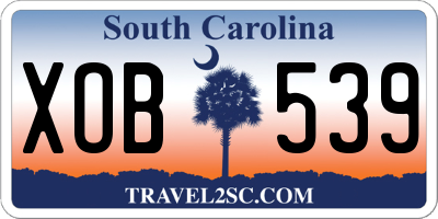 SC license plate XOB539
