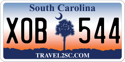 SC license plate XOB544