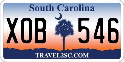 SC license plate XOB546