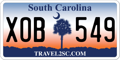 SC license plate XOB549
