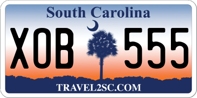 SC license plate XOB555