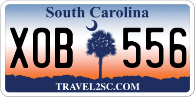SC license plate XOB556