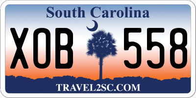 SC license plate XOB558