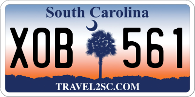 SC license plate XOB561