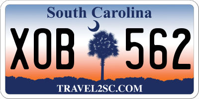 SC license plate XOB562