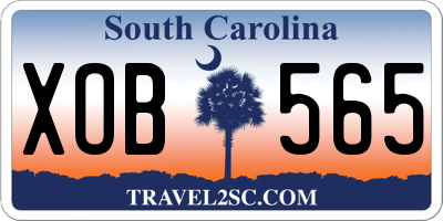 SC license plate XOB565