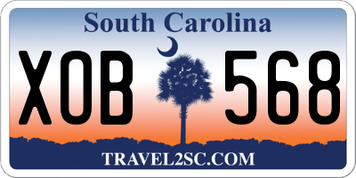 SC license plate XOB568