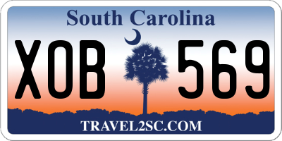 SC license plate XOB569